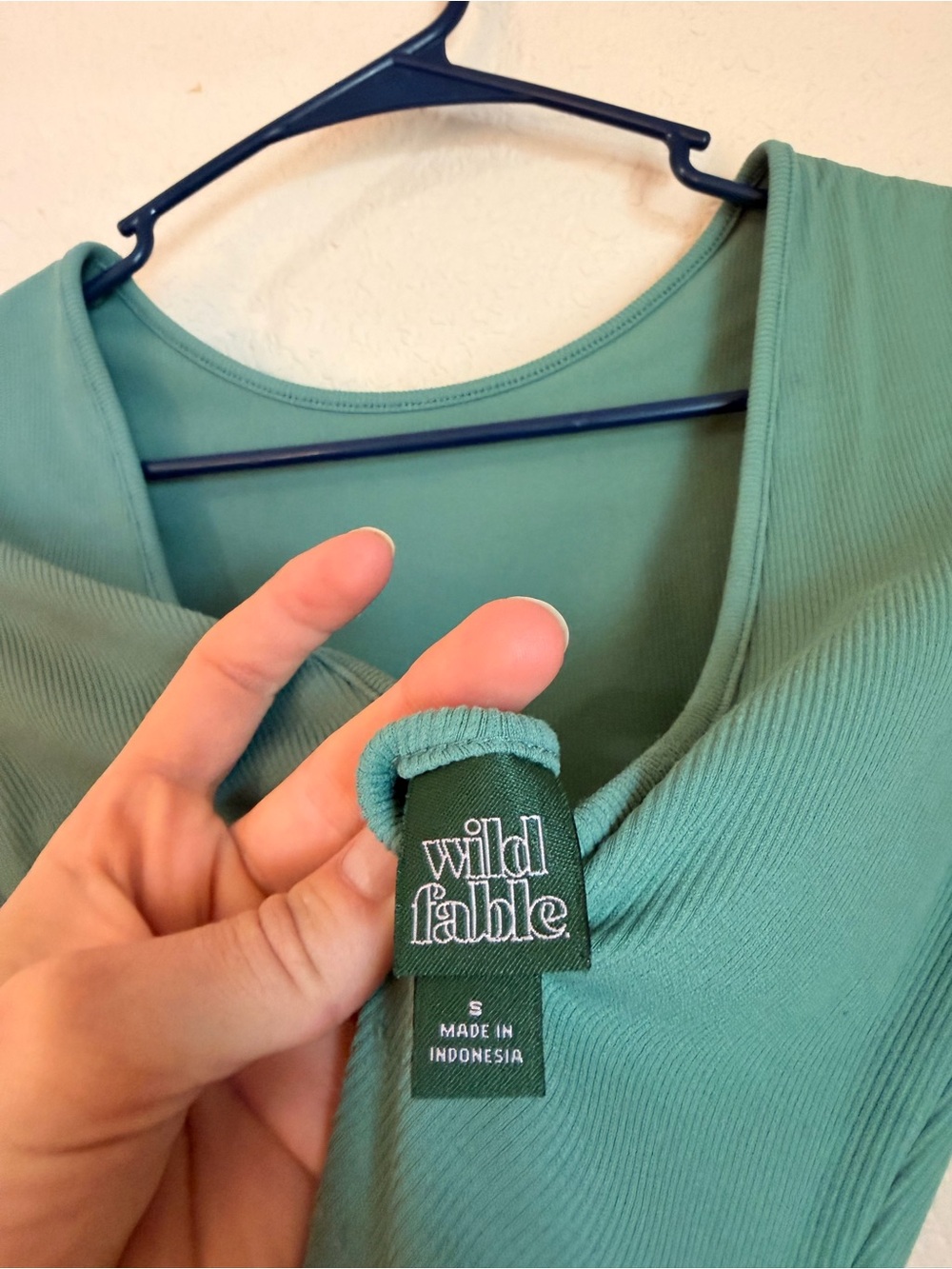 Wild Fable Ribbed Cap Sleeve Midi Dress in Teal - Picture 8 of 9